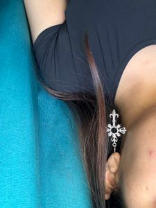 Black Cross Dangle Earrings