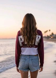 ✨Victoria’s Secret PINK colorblock sweatshirt