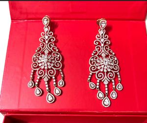 Kushals Sparkly Dangle Earrings