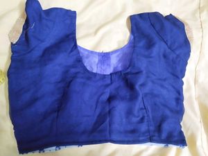 Blue &amp; Aqua Ombre Saree and Blouse