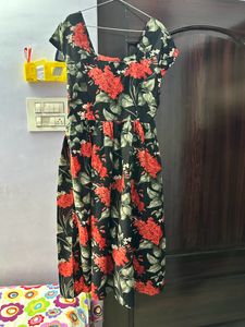 Black A-line Kurta-s