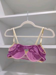 Pink &amp; Gold Lace Push-Up Bra