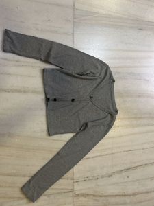 Gray Knit-Like Top