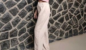 Woman Beige Color Trouser