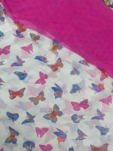 Butterfly 🦋 Saree with Pinck Blouse.