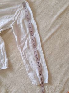 White Linen Tunic Top