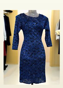 Pintrest Glitter Stunning Blue Lace Dress