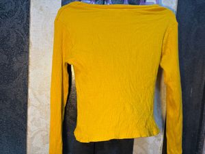 Mustard Button-Down Top