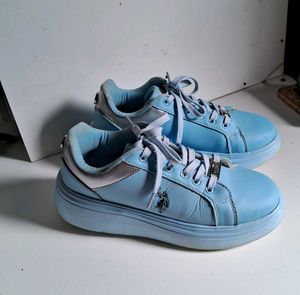 U.S. Polo Assn. Light Blue Platform Sneakers