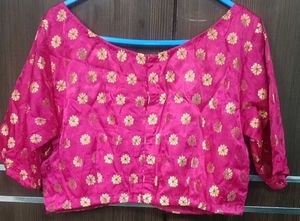 Women&#39;s Magenta Silk Blouse