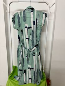 Abstract Print Shirt Dress