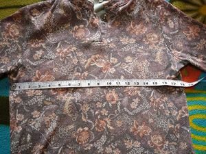 Patterned Long Sleeve Top