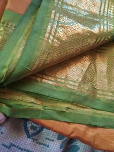 Silk Saree with Green Border