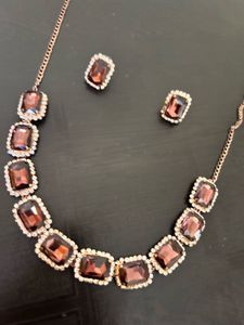 Beautiful Wine Colour Neck piece