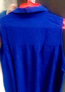 Sleeveless  Blue Top,💙