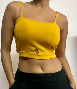 Mustard Crop Top
