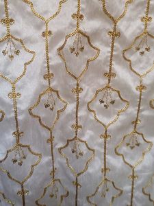 Embroidered White &amp; Gold Top