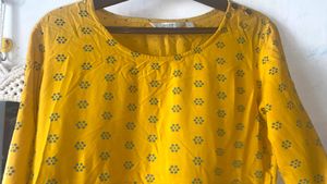 MAX Yellow Printed Top