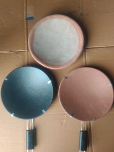Set of 3 Clay & Metal Cooking Pans