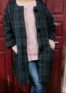 Stylish Plaid Coat