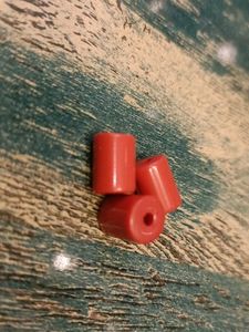 Red Barrel Beads