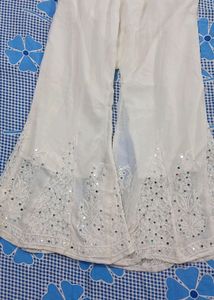 Brand New Chikankari Mirror Work Kurti With Sharar