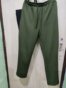 Combo Of Olive Green Trouser And Cute White Top