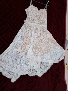 Elegant White Lace Dress