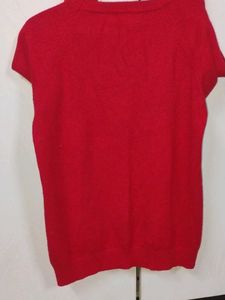 Red Embellished Sweater