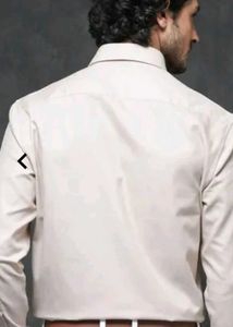 Beige Man Full Sleeves Shirt