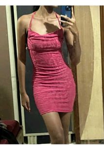 Salee🪅Pinteresty Criss Cross Back Pink Dress