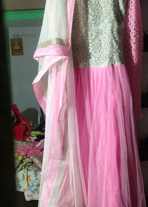 Party Wear Backlase Goun With Dupatta..