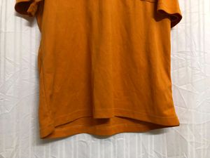 Orange Poloe Neck T Shirt