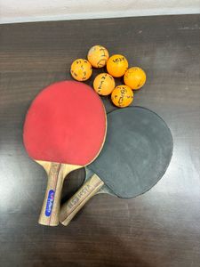 Branded TT Rackets With 6 Balls