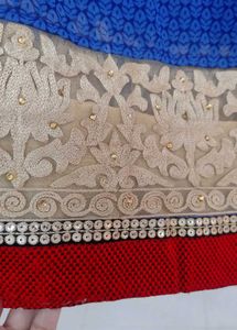 Blue &amp; Red Saree