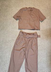Pink Checkered Co ord Set