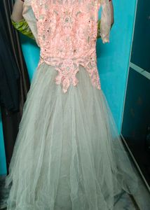 Elegant Embroidered Party Gown