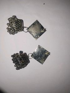 Mirror Jhumka Earrings