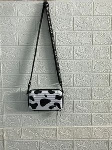Cow Print Mini Suitcase Crossbody Bag