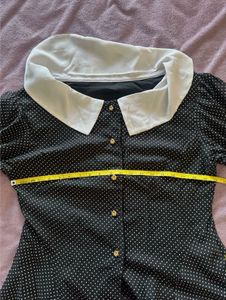 Polka Dot Peplum Top