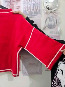 Red &amp; White Sweater