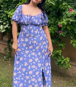 A-line Floral Dress