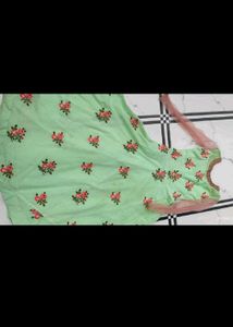 Elegant Green Embroidered gown