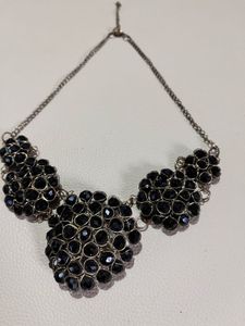 Statement Black Beaded Necklace