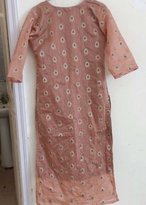 Peach Printed Kurti