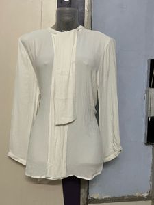 Zara Branded White Elegant Top