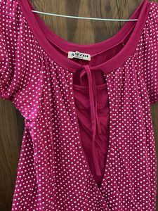 Pink Polka Dot Top
