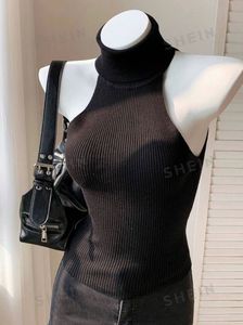 Black Turtle Neck Tank Top❤️