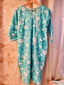 Floral Print Kurta Pant Set, Bust- 36/38