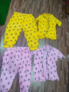 Cute Pajama Set Only Iron Need